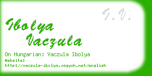 ibolya vaczula business card